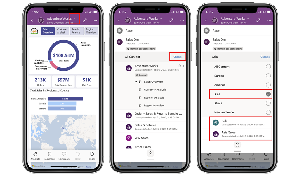Power BI iphone